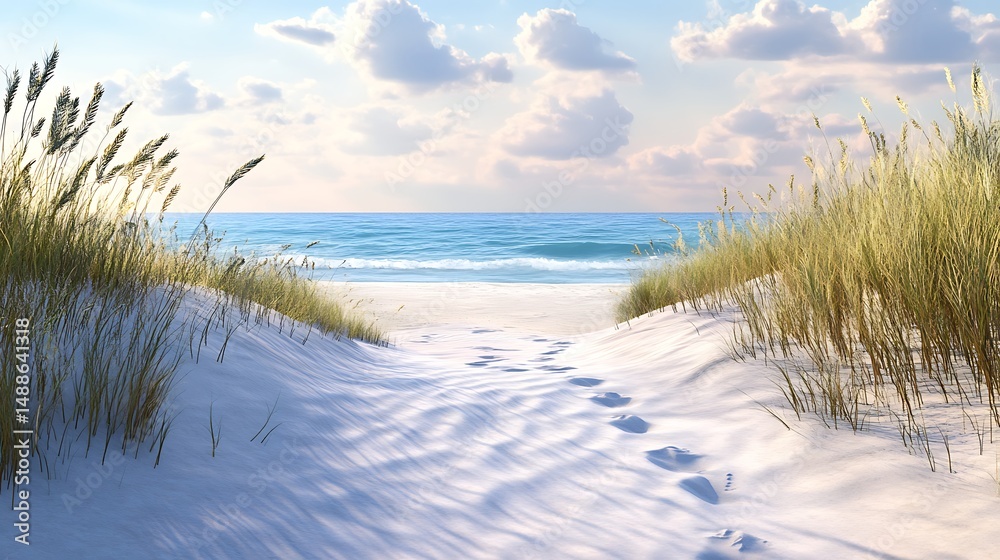 custom made wallpaper toronto digitalBeautiful beach scene with sand path and ocean view