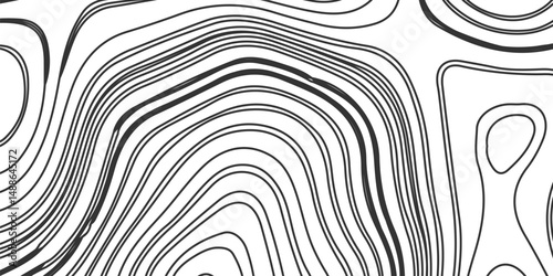 The lines should vary in thickness and brightness, abstract digital artwork featuring intricate topographic contour lines in fine detail, flowing smoothly and organically on the white background.