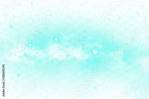 A Galaxy Blue Light Streak with Multiple Star Effects on Transparent Background