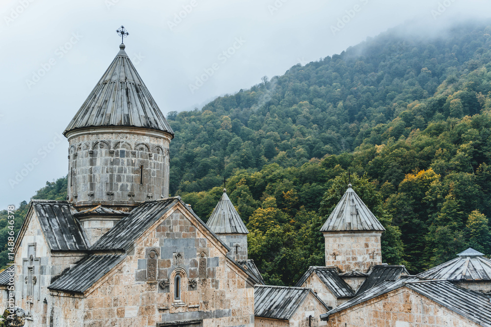 ancient stone medieval middle age church of the holy cross in the mountains armenia religion ancient stone medieval middle age church of the holy cross in the mountains armenia religion