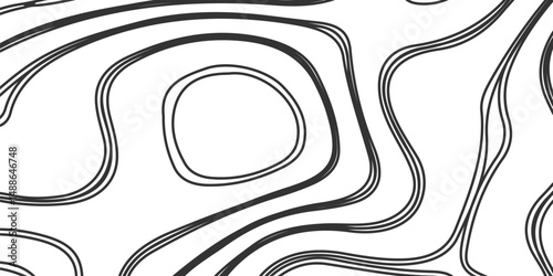 The lines should vary in thickness and brightness, abstract digital artwork featuring intricate topographic contour lines in fine detail, flowing smoothly and organically on the white background.