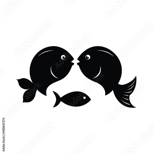 Fish Family Silhouette
