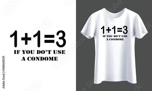 Clever Condom Awareness Humor Vector Design for Shirts, Isolated on Transparent Background