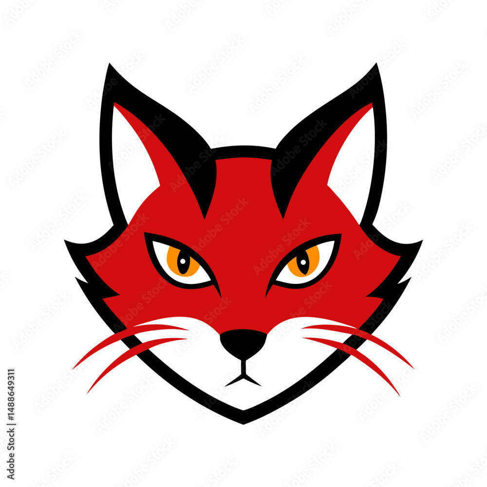 Fototapeta premium cat head vector logo silhouette vector