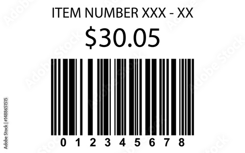 Price tag barcode label, Barcode Tags, Price tag barcode label set Stock Vector Image