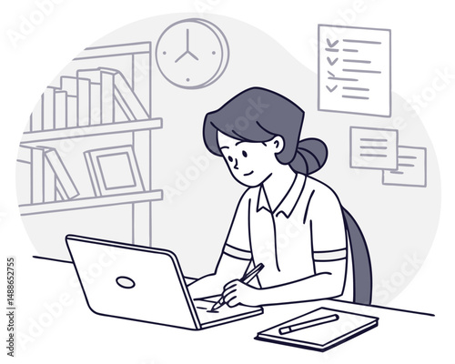 Student Taking Online Exam