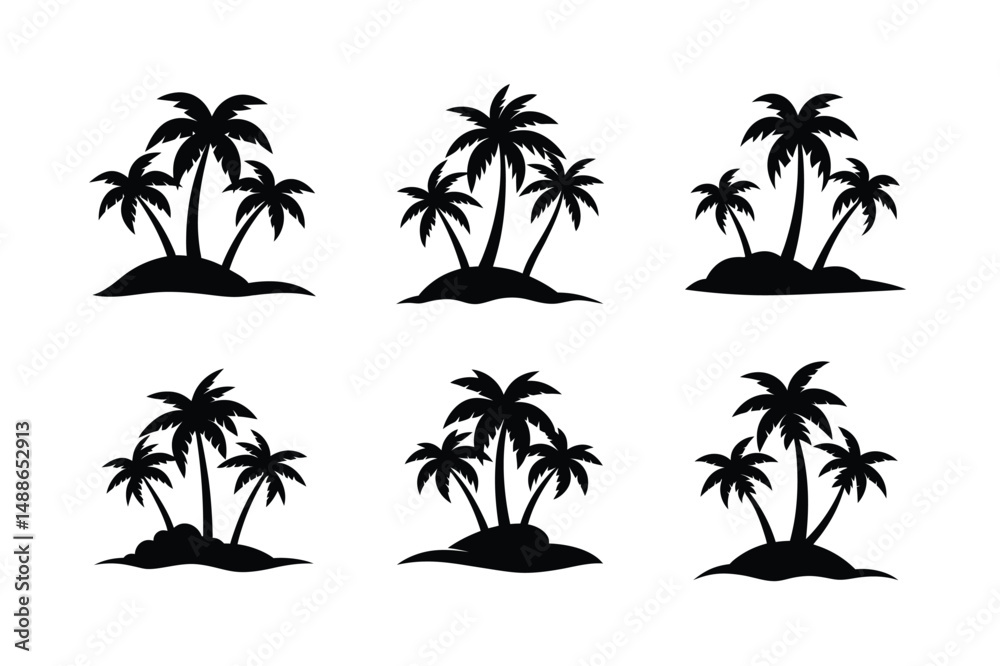Fototapeta premium palm trees on the beach