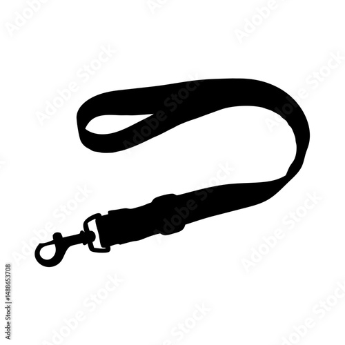 Black Wrist Lanyard Strap – Simple Vector Design

