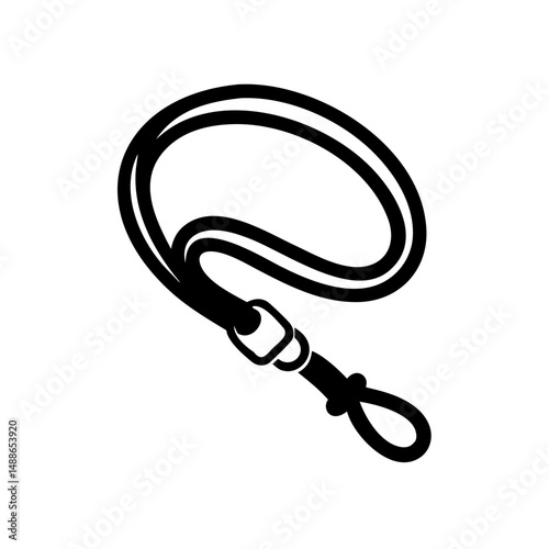 Modern Wrist Lanyard – Black Silhouette Accessory

