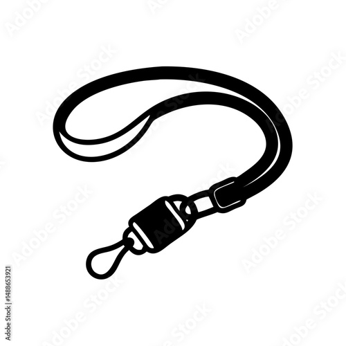 Modern Wrist Lanyard – Black Silhouette Accessory

