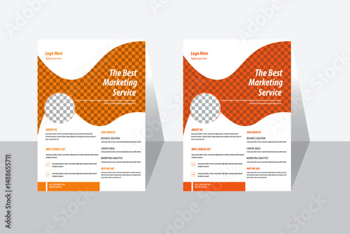 Corporate business, digital marketing agency flyer Brochure design . Modern and clean design .