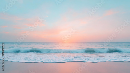 Peaceful Ocean Sunset Beach.