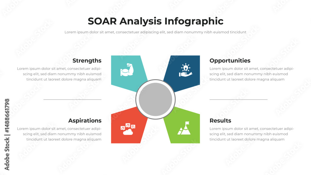 Fototapeta premium SOAR infographic presentation layout fully editable.