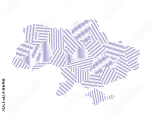 Colourful Ukraine map with different design