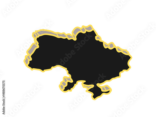 Colourful Ukraine map with different design
