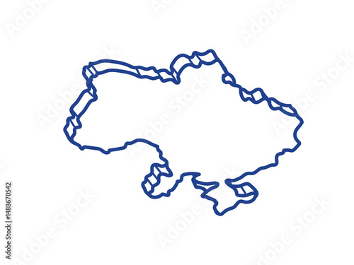 Colourful Ukraine map with different design