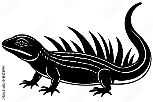 Sandfish skink silhouette arched design vector illustration reptile isolated design, sandfish skink, reptile, skink, lizard, silhouette, vector, animal, wildlife, creature, desert, arched, isolated