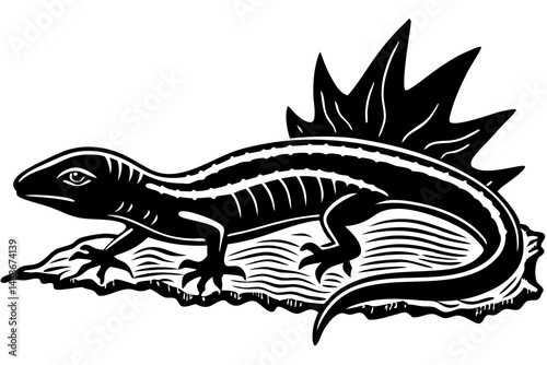 Sandfish skink silhouette design vector image on a white background, sandfish, skink, reptile, silhouette, animal, vector, wildlife, lizard, desert, nature, graphic, illustration, design, saharan, ger