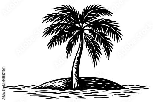 Silhouette vector tall isolated palm tree tropical graphic design element, silhouette, vector, palm tree, tropical, isolated, design element, graphic, summer, beach, tree, island, plant, nature, cocon