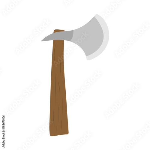 Cartoon wooden axe. Vector illustration 