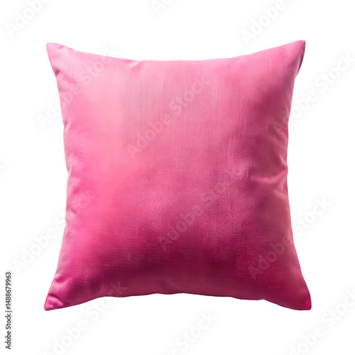 pink soft pillow isolated on transparent background