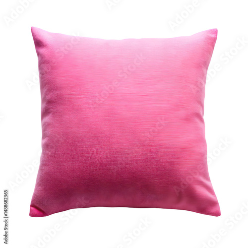pink soft pillow isolated on transparent background