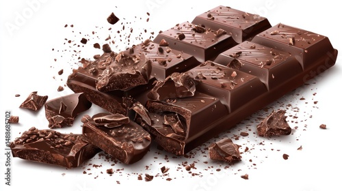 Broken dark chocolate bar (1)