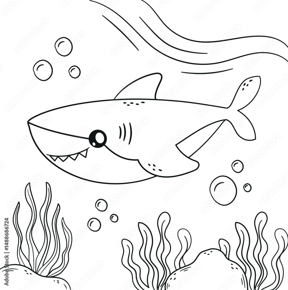 Fototapeta premium Hand drawn coloring book illustration 