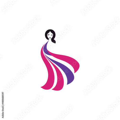 Women's fashion design vectors with saree, skirt and stylish poses 