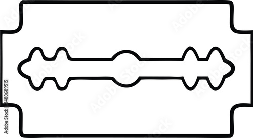 Razor Blade Glyph Icon