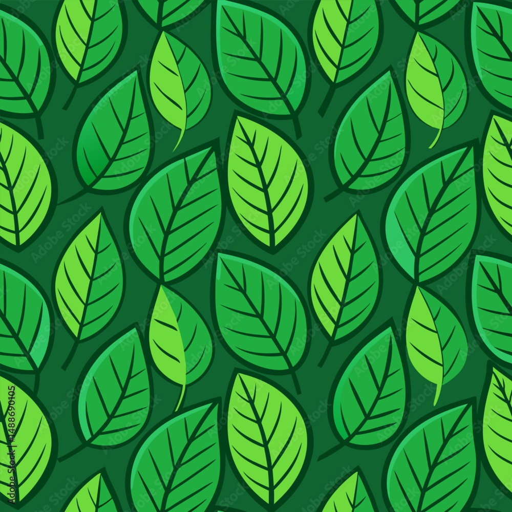 Fototapeta premium seamless pattern with leaves