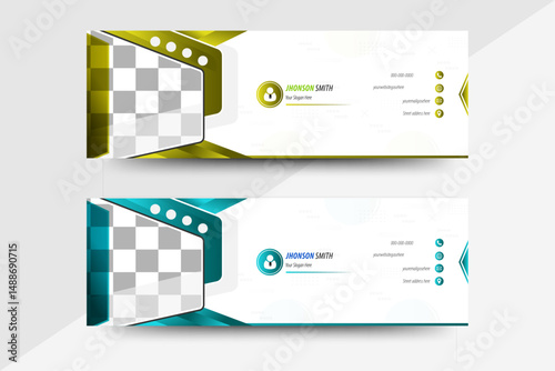 Email signature design template with editable
