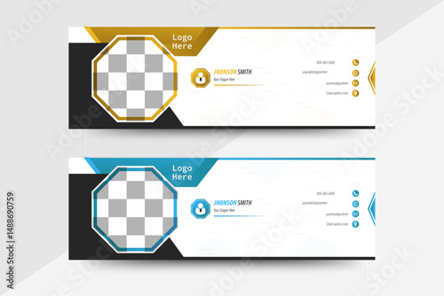 Email signature design template with editable
