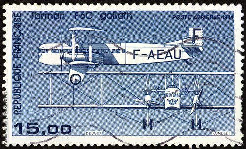Postage stamp France 1984 Farman F-60 Goliath, Airplane