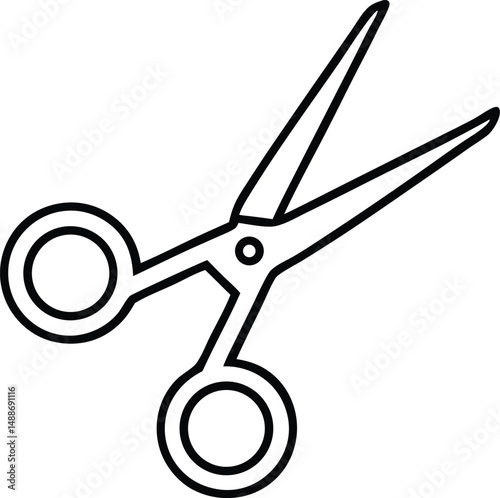 Open scissors icon. Cut symbol. Paper clippers Shears sign. Hairdresser pictogram vector illustration.