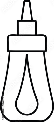 Sewing Machine Oil outline Icon Vector