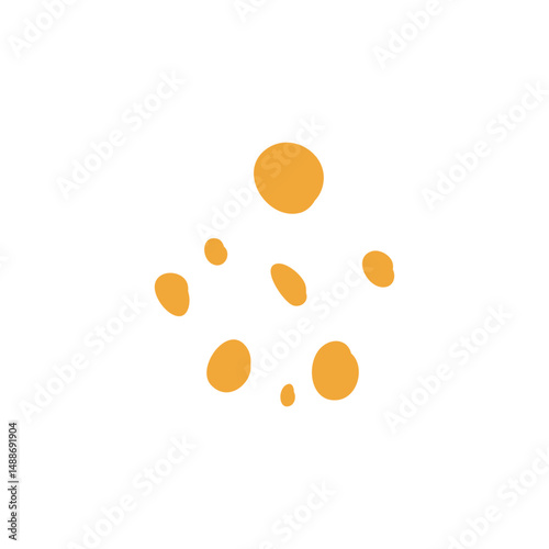 Crunchy sweet bread crumbs. Vector cartoon flat illustration