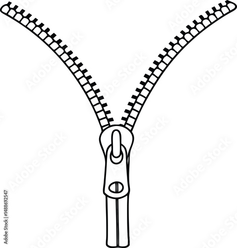 zipper icon vector illustration on white background