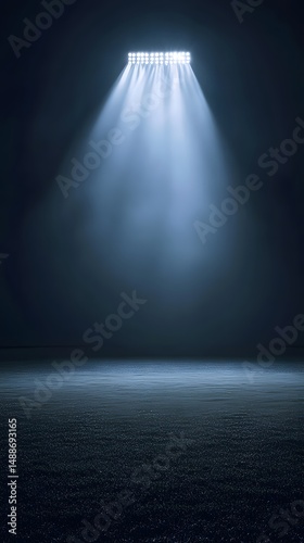 Stadium lights shining bright on dark field a dramatic background for sports or concert photography