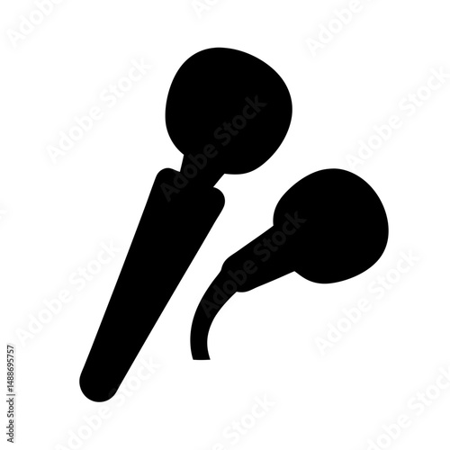 Two dried clove spice buds aromatic for culinary use silhouette image