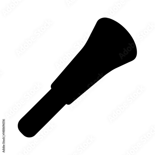 A black silhouette of a musical instrument baton, possibly for conducting