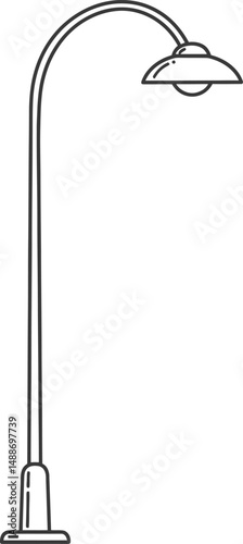 Stylized Urban Lamp Post Illustration

