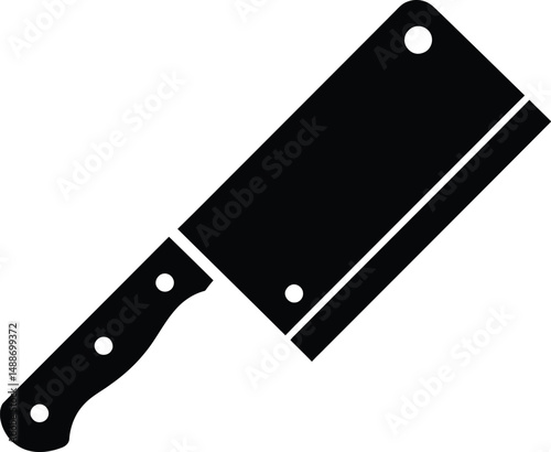 Minimalist Meat Cleaver Kitchen Knife Sharp Blade Design

