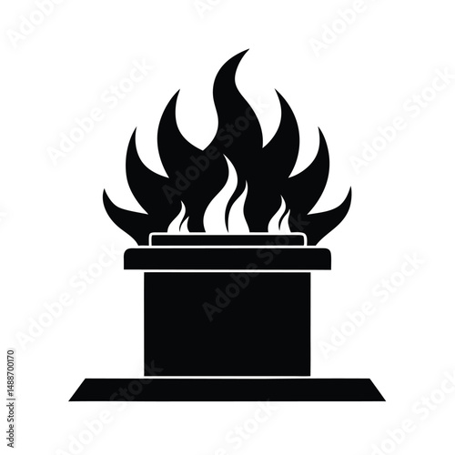 Flaming Brazier Silhouette.
