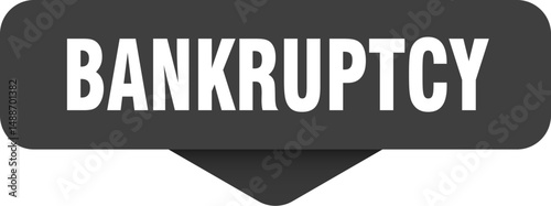 bankruptcy sticker. bankruptcy sign on transparent background