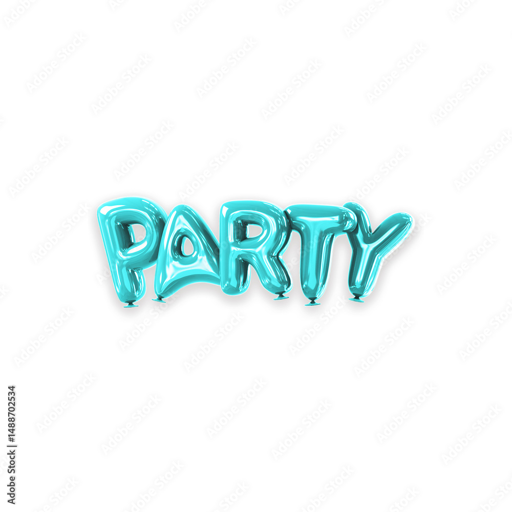 Naklejka premium Party Balloon text png