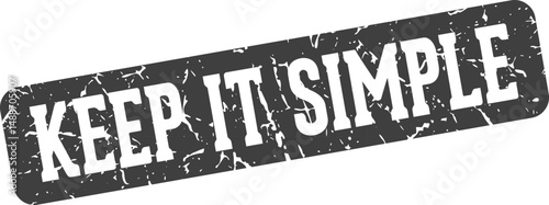 keep it simple rectangular sign. keep it simple stamp