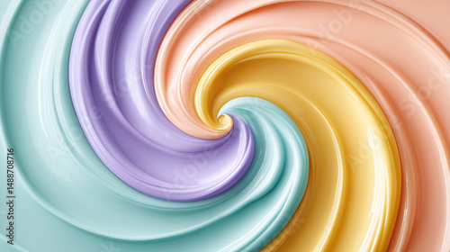 Obraz na płótnie Pastel swirl abstract background w salonie