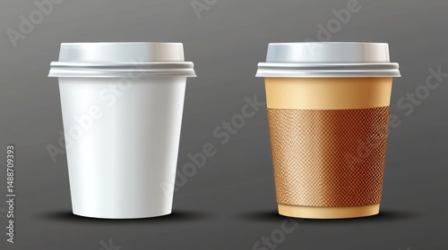 The design features a blank bucket for popcorn, chicken wings, or legs, with an empty pail and paper hen bucketful elements, rendered in realistic 3D and presented as a modern mockup on a transparent