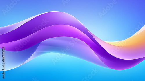Obraz na płótnie Abstract fluid wave pattern with gradient colors on blue background w salonie